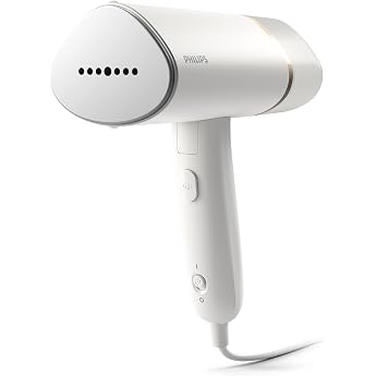 Philips STH3020/10 Portable Steamer 3000 Series (1000 W, Compact and Foldable) | Dampfgl&auml;tter mit 120 ml Wassertank, Metallpl