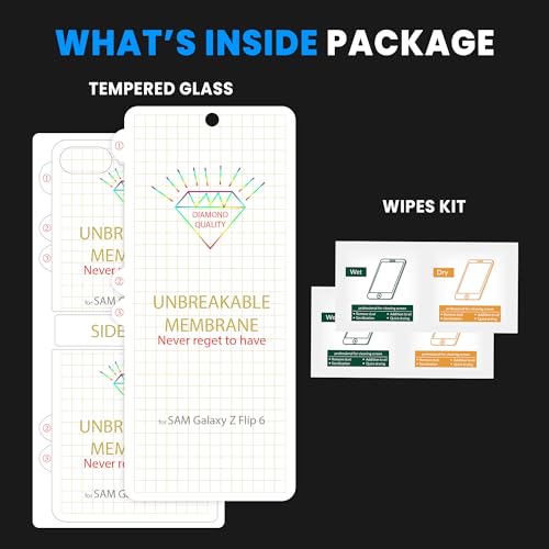 Image of FIRST MART Front and Back Screen Protector for Samsung Galaxy Z Flip 6 / Z Flip6 with Installation Kit | TPU Ultra Thin Membrane, Scratch-Resistant, Bubble-Free| Edge to Edge Coverage | Crystal Clear