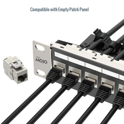 Keystone RJ45 CAT6A sin herramientas Tecmojo para panel de conexiones blindado 4