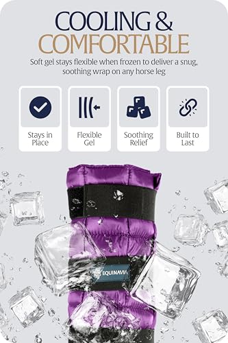 Image of Equinavia Cool Relief Therapy Equine Ice Boots for Horses-Gel Cooling Wraps | Reusable Horse Ice Boots, Soothing Ice Wraps for Horses Recovery Cool Gel for Tendons and Ligaments Soreness After Exercise