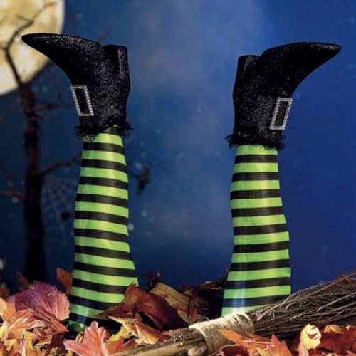 Patas de bruja para decoración de Halloween, prótesis decorativas de jardín exterior 5