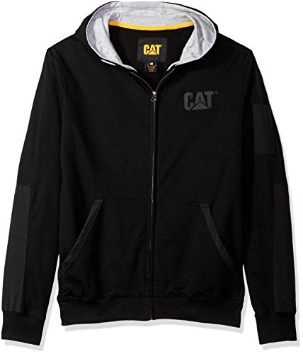 Caterpillar Lightweight Tech Full Zip Sweatshirt, Black, 2X-Large