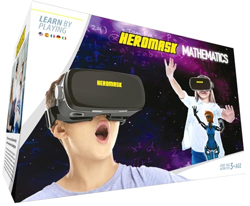 Heromask VR Brille Kinder + Mathe-Spiele 5–12 Jahre — Geschenk das Mathe-Muffel zu Rechen-Champions Macht | Addition, Multiplikation (Einmaleins für 7, 8 & 9 Jahre), Kopfrechnen & Mehr Heromask VR Brille Kinder + Mathe-Spiele 5–12 Jahre — Geschenk das Mathe-Muffel zu Rechen-Champions Macht | Addition, Multiplikation (Einmaleins für 7, 8 & 9 Jahre), Kopfrechnen & Mehr