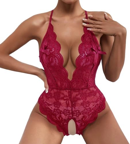 Sheer Lingerie, Black Lingerie for Ladies, Womens Lingerie Sleepwear Outfits Lace Babydoll Plus Size Chemise Set