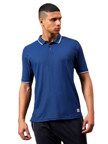 Image of Vector X Adults Mens Sports Wear Polyester Half Sleeves All Day Wear tee Shirt Polo T Shirt Detailing with Contrast Color Tipping on Sleeves & Collar for Casual Wear Regular Fit Tshirts