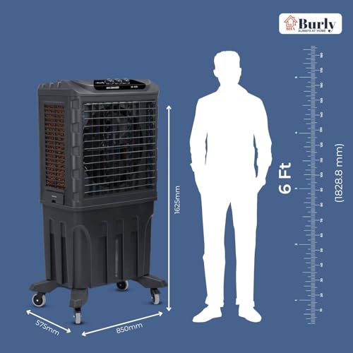 Image of BHABURLY Wind Commander 160 L Desert Commercial Air Cooler | 20 Inch Blade |750 Feet Area Coverage|160 Litre Tank Capacity, Lockable Wheels, Auto Swing, Honeycomb, 1 Year Warranty|3 Speed | 1350 RPM
