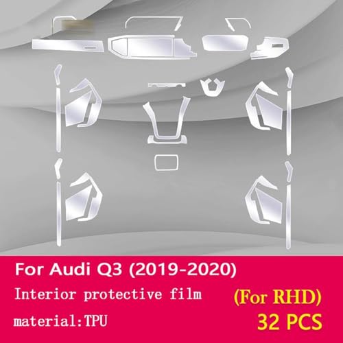 Console centrale Audi Q3 à l'abri des traces de doigts PPF