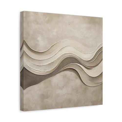 Art mural moderne texturé marron sur toile premium de 3 cm