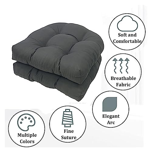 Coussin de chaise extérieur 48x48 rouge lot de 2 pour jardin - 8