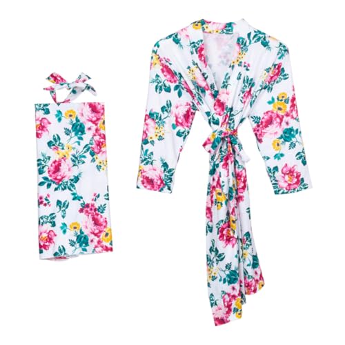 Robe de nuit femme ensemble maternité 3 pièces coton pur premium avec couverture bébé