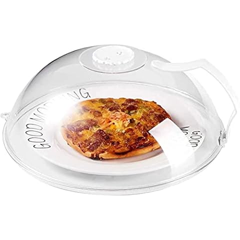 Cymax Microwave Cover with Handle,Microwave Splatter Cover for Food,Microwave Plate Cover Microwave Splatter Guard,Anti-Splatter with Steam Vents Keeps Microwave Oven Clean Cover