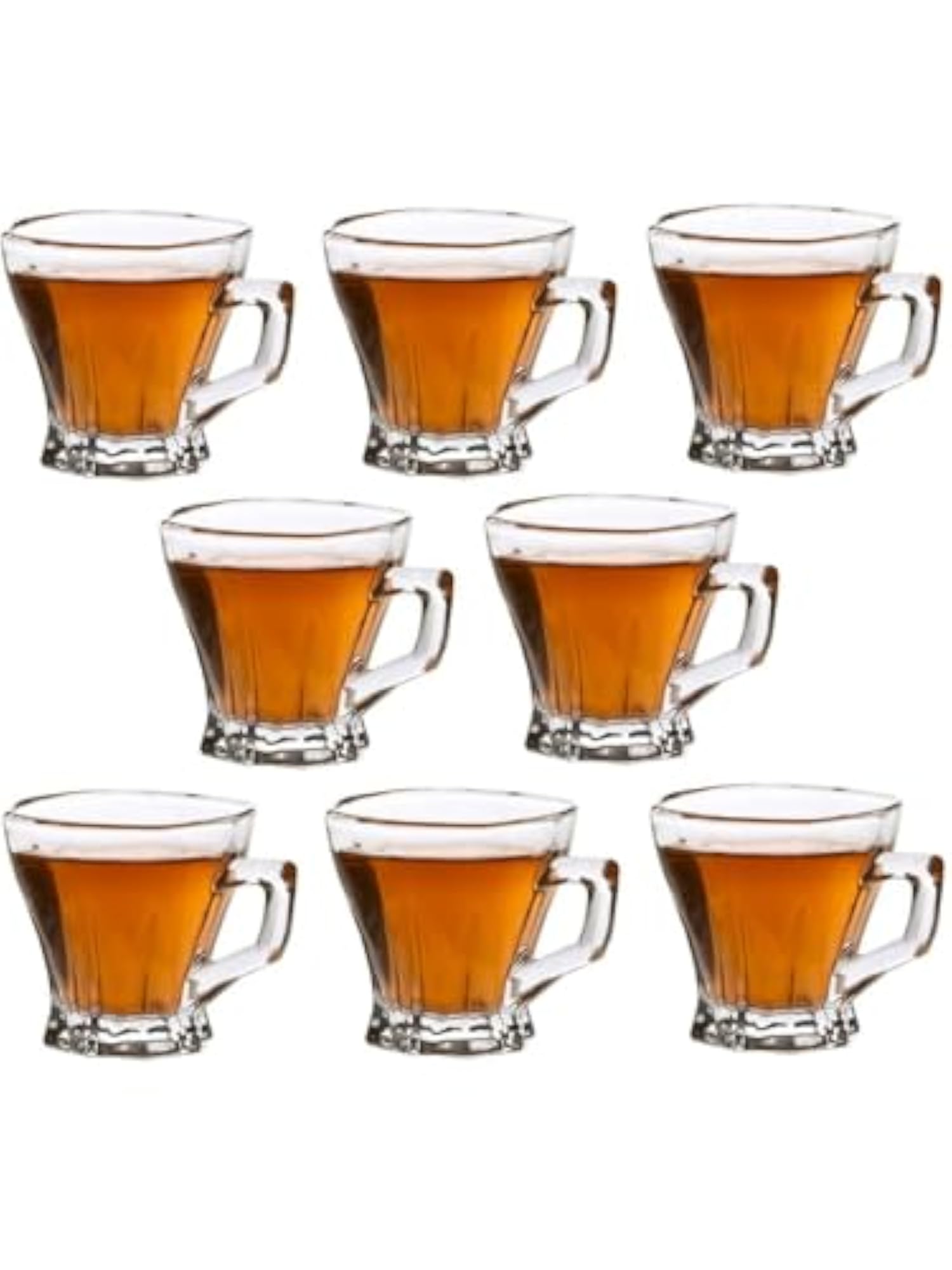 Clear Glass Coffee & Tea Cup/Mug Set, 120 Ml