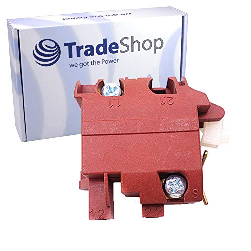Trade-Shop Interruttore di ricambio di alta qualità per Bosch GWS 6-115 fino a GWS 14-125, interruttore a levetta, rosso, interruttore on/off