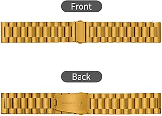 TStrap Metal Watch Strap - Quick Release Watch Bands for Men Women - Brushed Solid Stainless Steel Smart Watch Bracelet - Ladies Replacement Band Clasp Buckle - 16mm 18mm 20mm 22mm