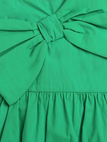 Image of Big Bow Design Sleeveless Dress Girls Summer Frock Clothing