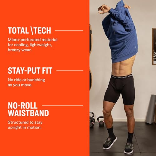 Pair of Thieves Men’s Long Boxer Briefs – Soft, Breathable, Quick Dry Underwear with 4-Way Stretch – Multi-Pack