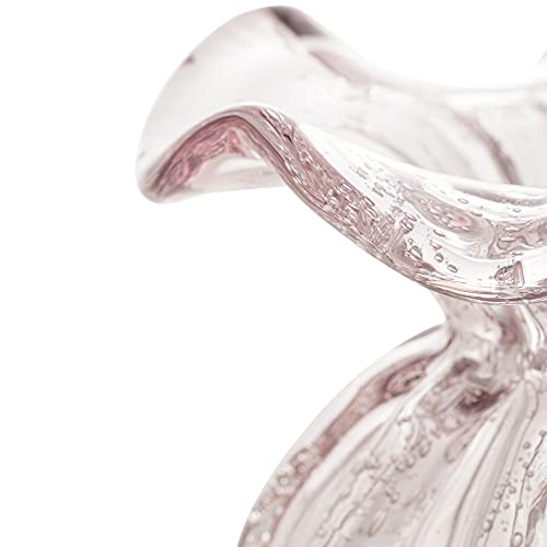 Vaso de Vidro Italy Rosa Claro 11,5cm x 13cm - Lyor