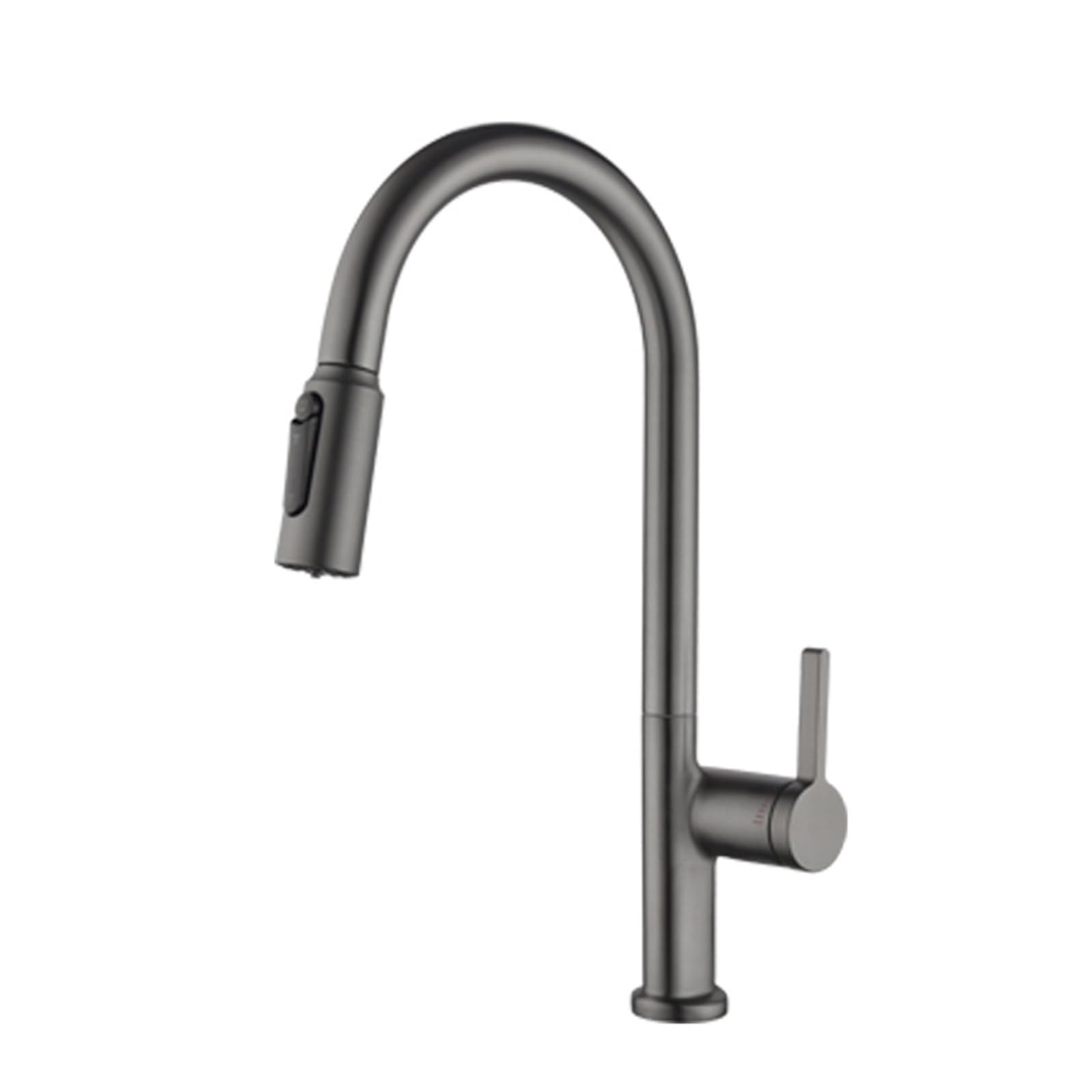 Robinet de cuisine 3 voies gris en laiton avec douchette extractible pour eau filtrée d'évier