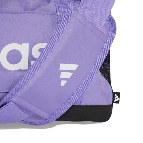 Image of adidas Essentials Linear Duffel Bag, Purple Fusion /White, XS
