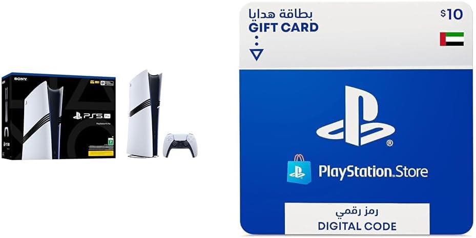 PlayStation 5 Pro Console - UAE Version + PlayStation Top up Card $10 [UAE Account] [Digital Code]