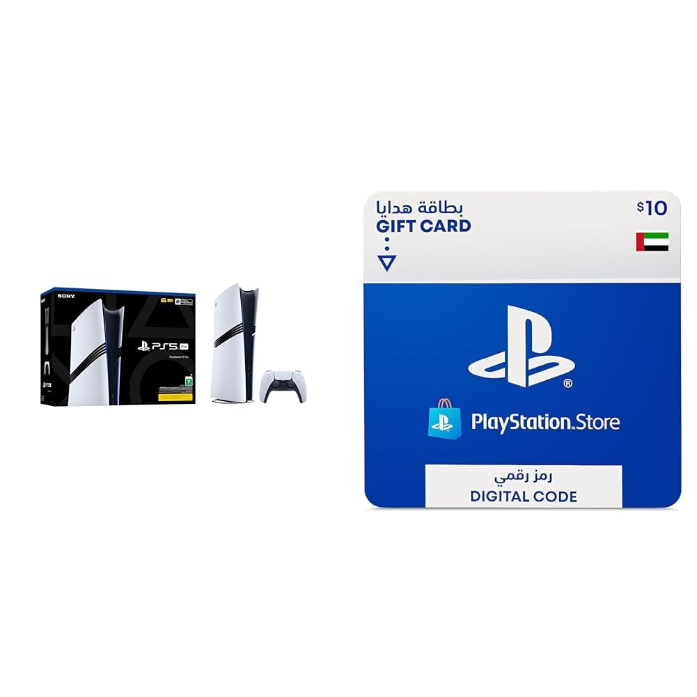 PlayStation 5 Pro Console - UAE Version + PlayStation Top up Card $10 [UAE Account] [Digital Code]