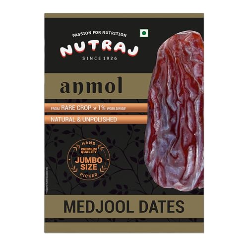 Image of Nutraj Anmol Medjool Dates 500G | Khajoor | Khajur | Jumbo Size | Dry fruits | Nuts | Grocery Items