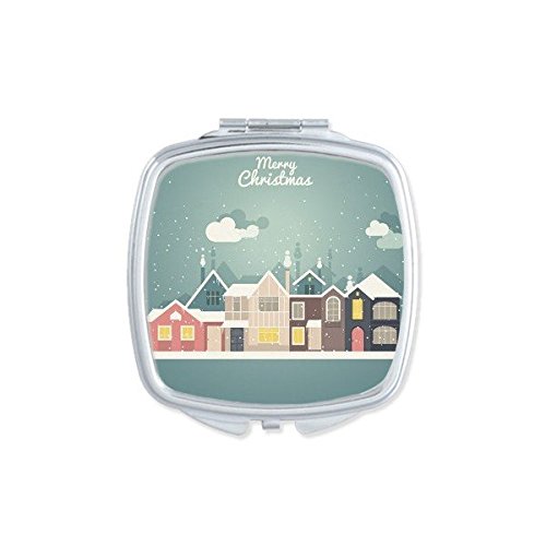Miroir compact Joyeux Noël avec illustration carrée haute définition