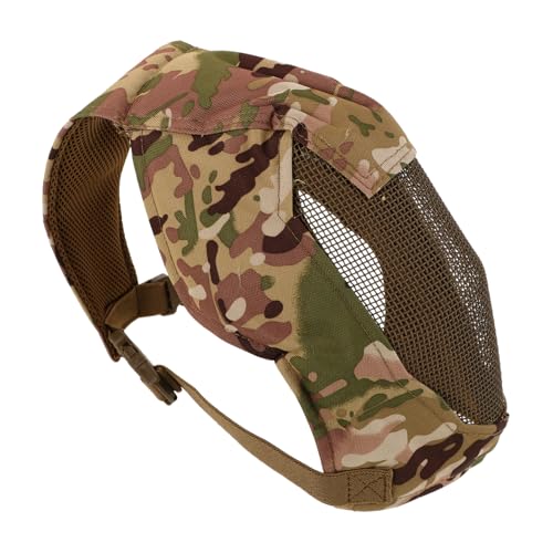 Happyyami Steel Mesh Full Face Mask for Fencing Protective Hood Mask for Outdoor Training Impact Resistant for Fencing Competitions and Police Activities