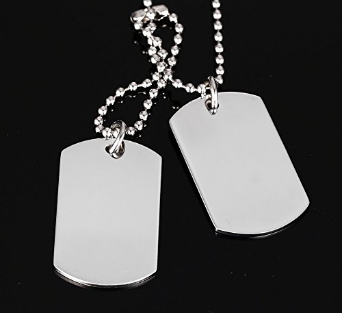 Collier double plaque militaire VNOX homme idée cadeau pendentif - 4