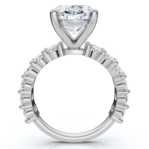 Pompeii Certified 6Ct Oval Diamond Engagement Ring 14k Gold Lab Grown (F/G,VS1-VS2)2