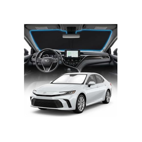 for Toyota Camry Sun Shade Windshield Cover - Custom Fit Camry Accessories 2025 2026 Sunshade Foldable UV Protection & Heat Shield Sun Visor Accessories