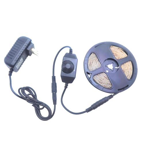 Tira de luces LED blanco cálido, 5 m regulable miniatura 2