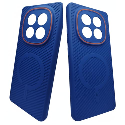 Image of Back Cover Case Compatible with Redmi Note 15 5G | Poco M8 5G Shockproof Military Grade Protection | Micro-Fibre Cloth On Inner Side | Anti-Slip Grip (Blue)