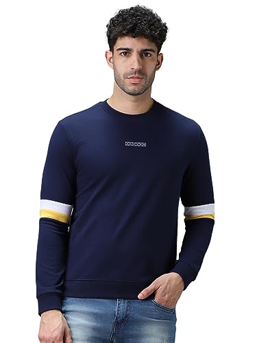 Image of Urbano Fashion Men's Cotton Color Block Sweatshirt