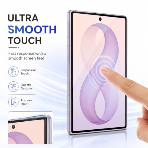 Image of FIRST MART Tempered Glass Screen Protector for Samsung Galaxy Z Fold 8 5G - Full-Glue Screen Guard, 3D Edge to Edge, HD Clear, Bubble-Free, Case-Friendly, Black, Pack of 2