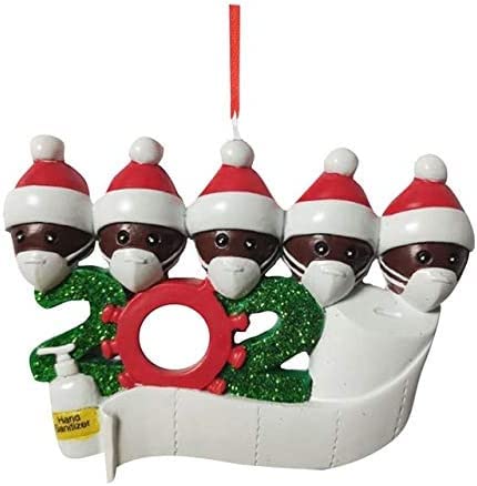 AMERTEER2024 Personalized Family Christmas Ornaments 2024 - Personalized Christmas Ornaments 2024 Family Of 2/3/4/5 - Family Customized Ornaments For Christmas Decorations With Name Snowman (Black 5)