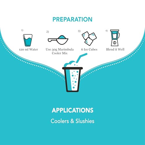 Marimbula Cooler Mix Powder | 100% Vegetarian Smooth & Slushy Blend | 20-Minute Freeze Hold | 2x Thicker Texture | Versatile for Cold Beverages, Slushies & More | 1kg