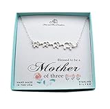 Mom and Three Baby Elephants Necklace in .925 Sterling Silver. Mother of Three. Mom of 3. Mother's Day Gift for Mother of Three. Birthday Gift for Mom. Christmas gift for mom.