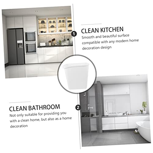 Cabilock Caneca de Basura Rectangular Blanca Moderna miniatura 4