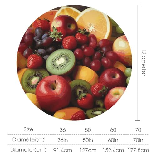 Nappe ronde 177,8 cm imperméable et lavable pour table de cuisine