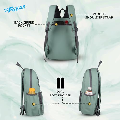 Image of F Gear Blaze Pista 10L Daypack | Compact Lightweight Small Bag | 1 Compartment with 4 Pockets | Durable Art Leather, Stylish & Comfortable | Water-Resistant | Perfect for Daily Use, College & Travel