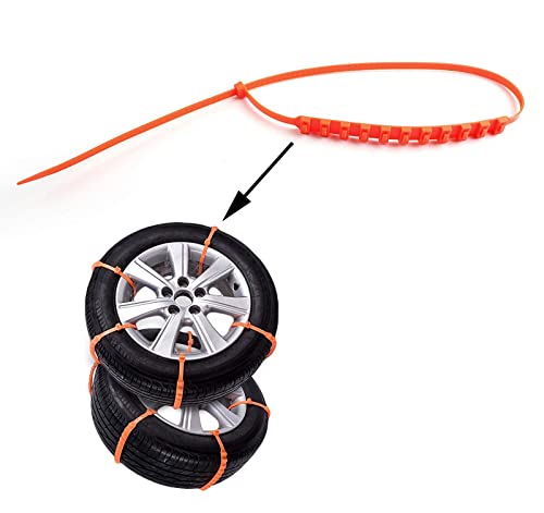 Frezon 40PCS タイヤベルトチェーン スノーチェーン アンチスキッドベルト 緊急牽引AID車両スノータイヤチェーン車/トラック/SUV用