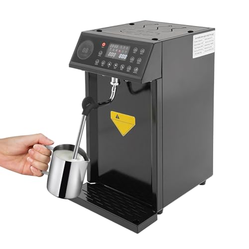 Commercial Milk Frother,8L Automatic Steam Milk Foam Machine with LED Display,20 Minutes Continuous Steam 59°F to 122°F,Electric Coffee Foam Maker Frothing Machine for Coffee Tea Shop