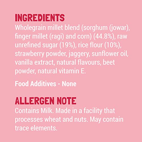 Image of Slurrp Farm Berry Crunch Cereal - No Maida, Wheat and Refined Sugar, Strawberry Stars and Moons, Healthy Millet Breakfast, 400 g, Pack of 3