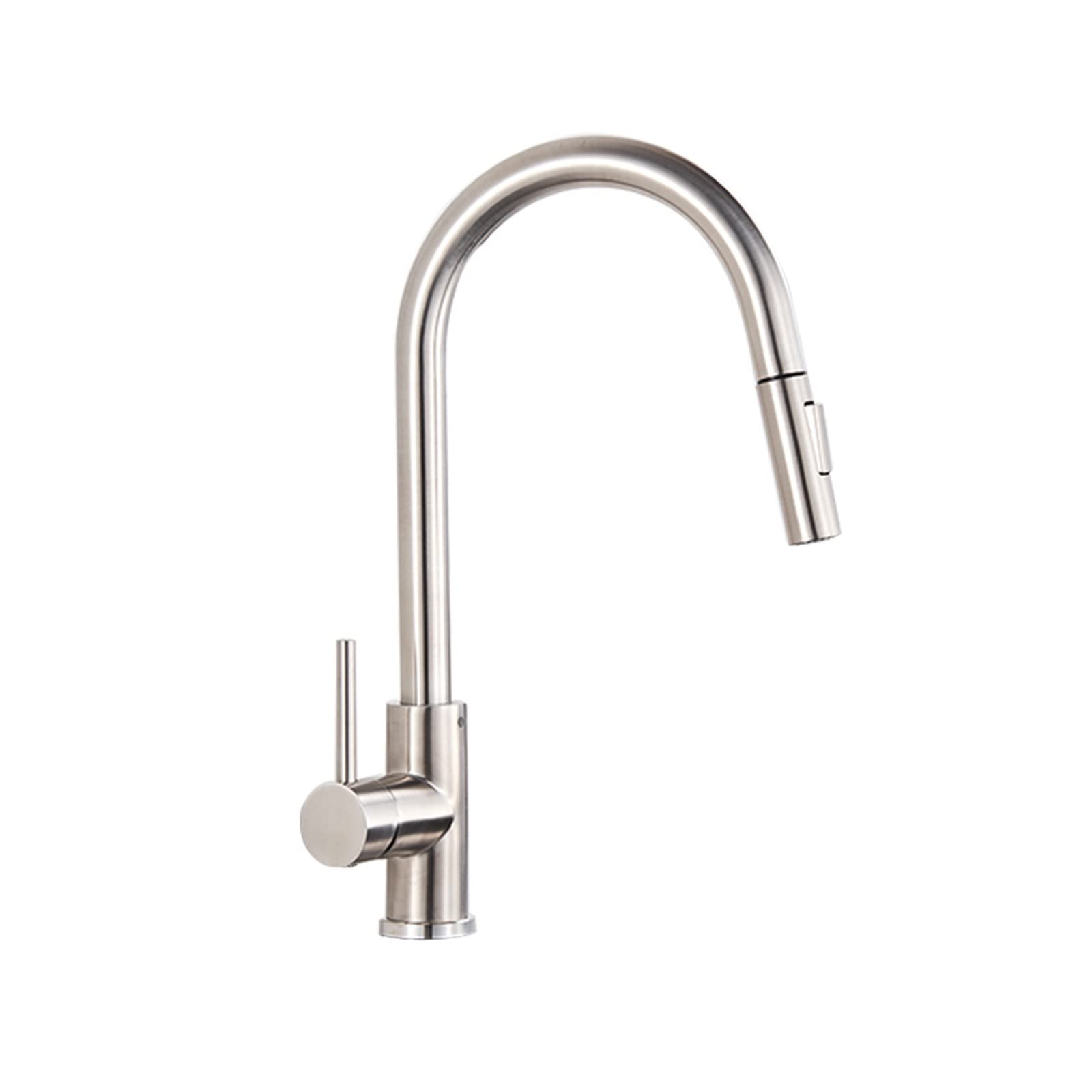 Yjyjy Brushed Nickel Kitchen Taps Kitchen Faucet Pull Out Kitchen Sink Faucet Single Handle Faucet 360 Degree Rotating Sink Mixer Kitchen Tap