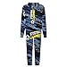 Fidiiog Hooded Energetic Football Warmy Flannel Onesie Pajama for Man Woman Long Sleeve Fashion Couples Zipper Homewear M