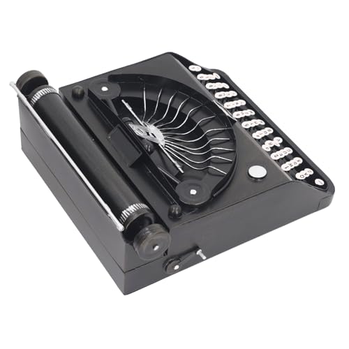 Fockety Antikes Schreibmaschinenmodell, Klassisches Retro-Vintage-Schreibmaschinenmodell, Tragbares Manuelles Schreibmaschinenmodell, Handgefertigte Requisiten, Heimdekoration, Ornamente