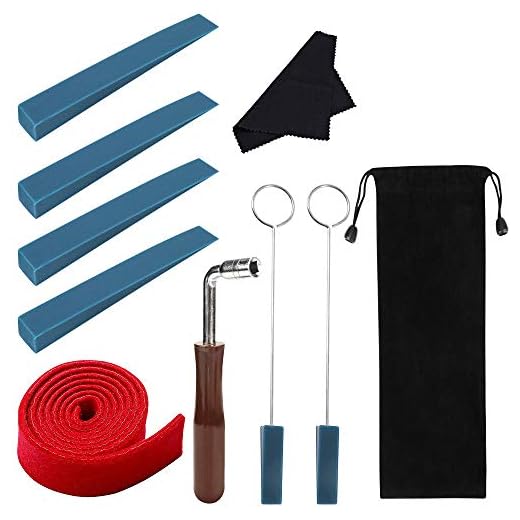 Piano Tuning Kit, INTSUN Professional Piano Tuner Kit, Including Tuning Wrench Hammer, Felt Temperament Strip, Rubber Mutes, Piano DIY Fixing Set (10 Pcs)