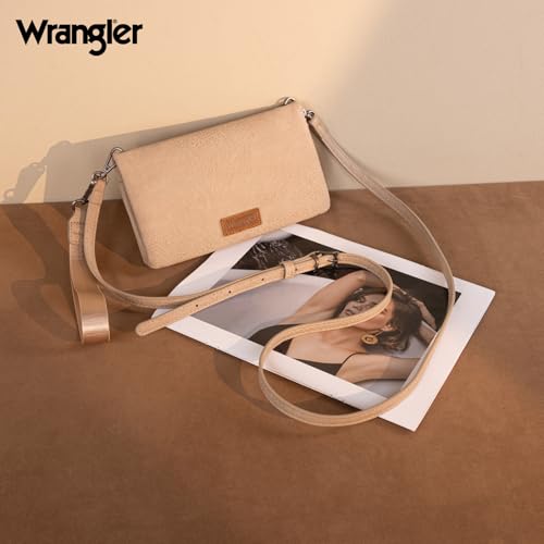 Image of Wrangler Crossbody Wallet Womens Wristlet Wallet Small Wallet Purse Summer bag RFID Blocking Bifold Clutch Credit Card Holder Purses