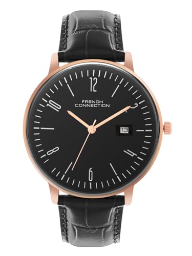 Image of French Connection Black Sunray Dial | Analog Watch for Men's | FCN0163BL